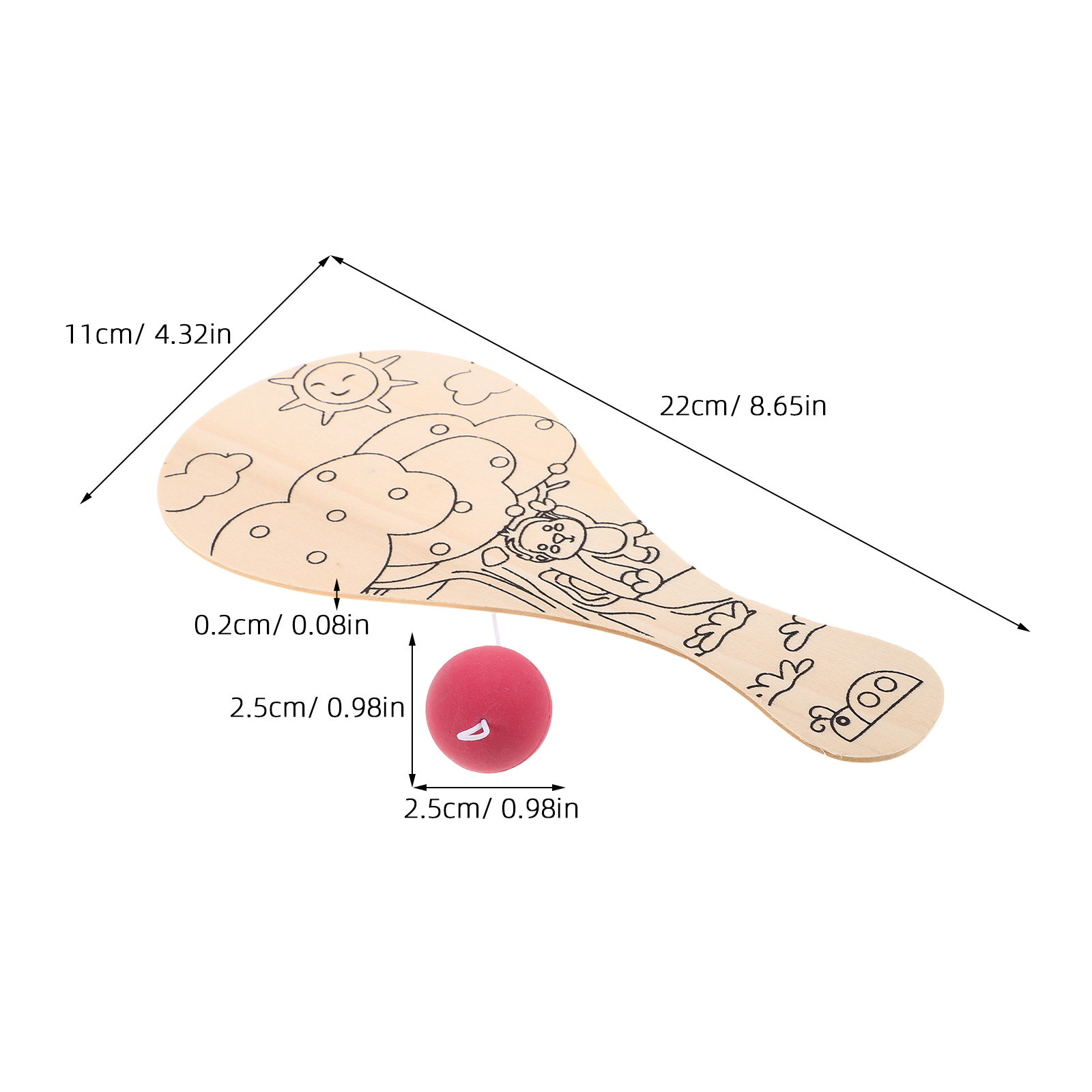8 Parça Çocuklar İçin Boş Ahşa - Table Tennis Drawing incelemesi ve fiyatı